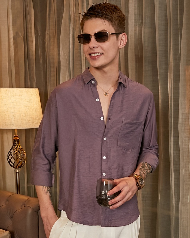 Men's Grape Purple Shirt