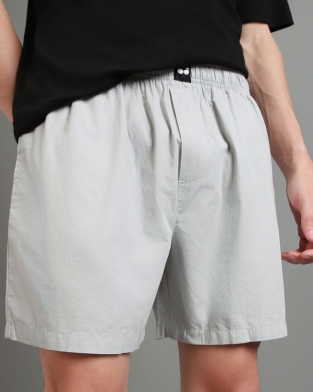 Shop Men's Grey Boxers-Front