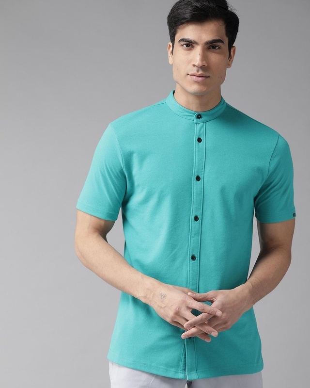 Shop Men's Green Casual Shirt-Front