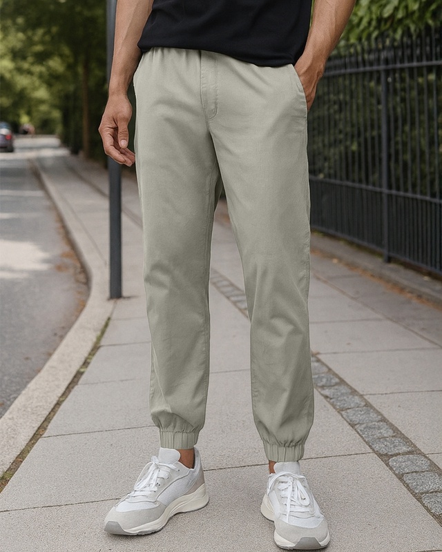 Shop Men's Green Joggers-Front