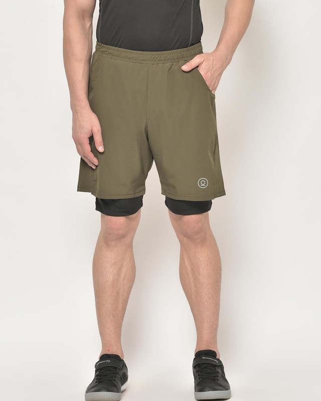 Shop Men's Green Shorts-Front