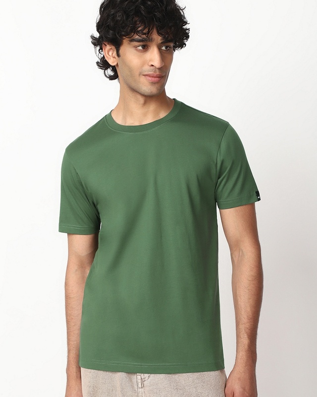 Shop Men's Green T-shirt-Front