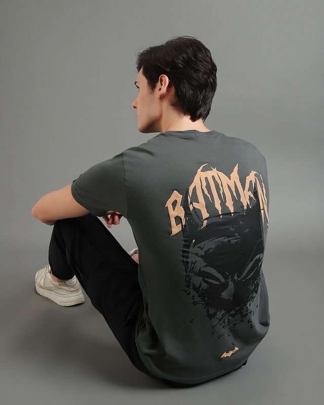 Shop Men's Grey Forever Batman Graphic Printed T-shirt-Front