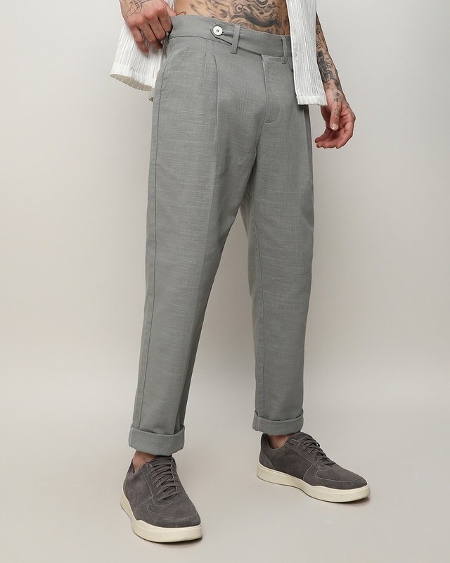 Shop Men's Grey Pants-Front