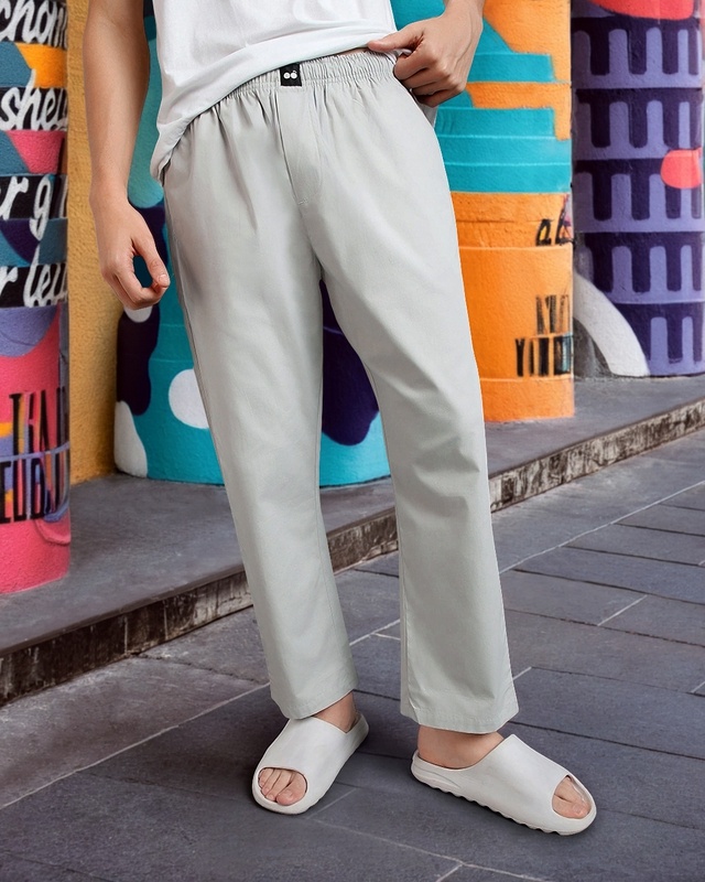 Shop Men's Grey Pyjamas-Front