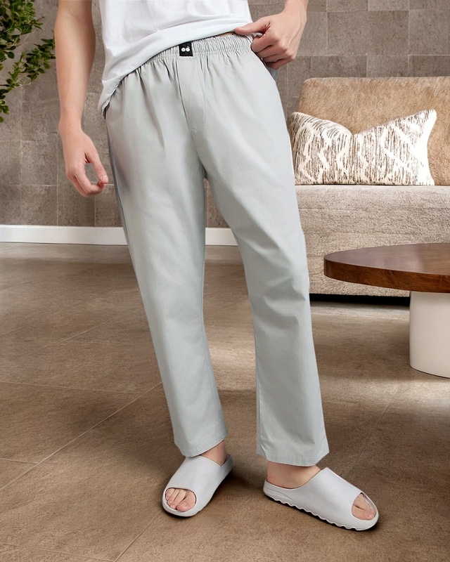 Shop Men's Grey Pyjamas-Front