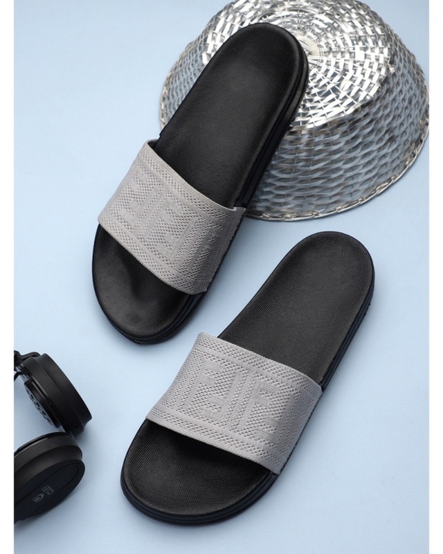 Shop Men's Grey Sliders-Front