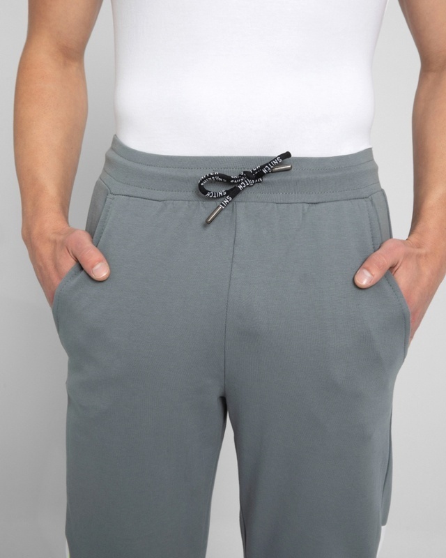Shop Men's Grey Slim Fit Joggers-Front