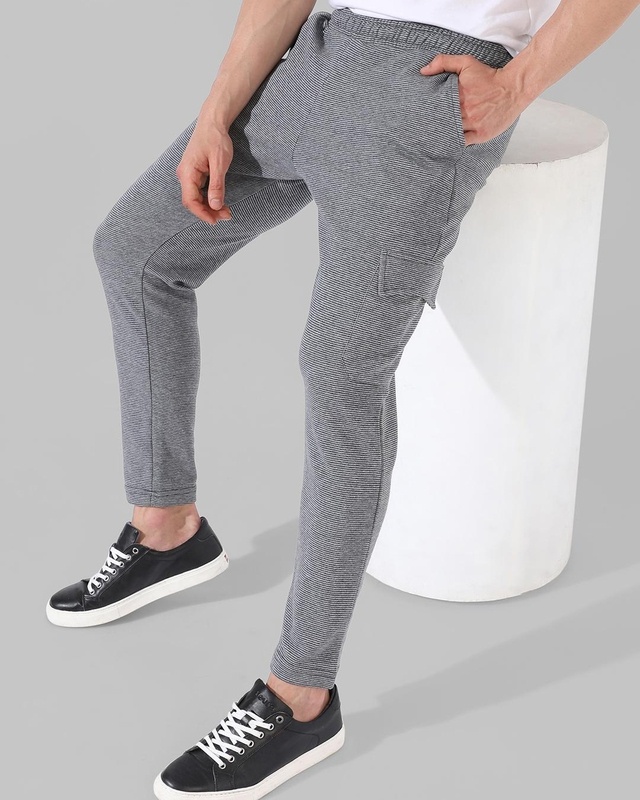 Shop Men's Grey Track Pants-Front