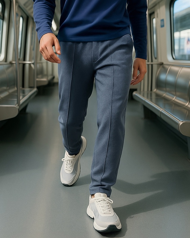 Shop Men's Grey Track Pants-Front