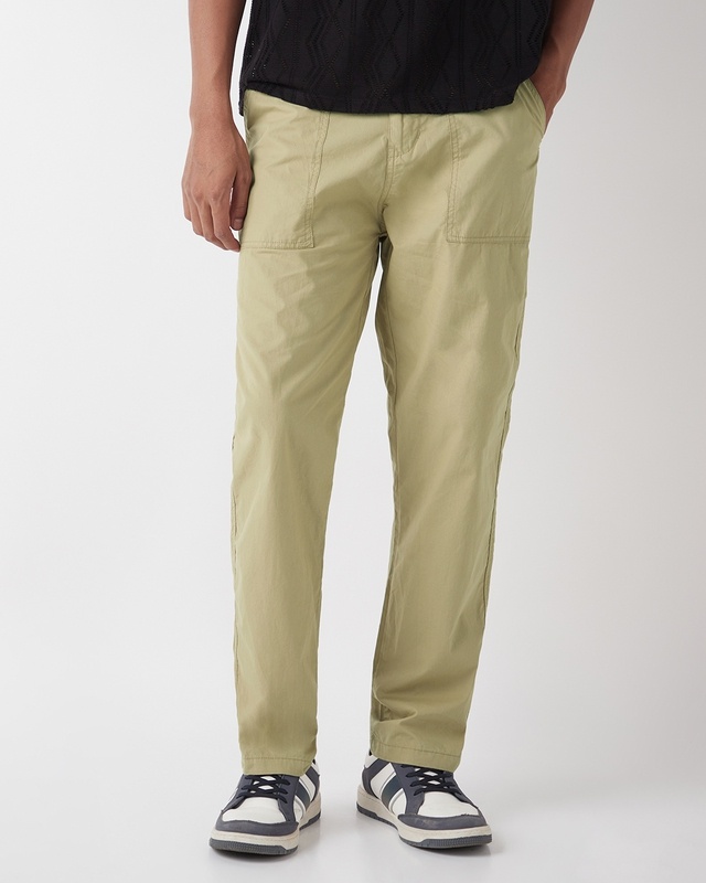 Shop Men's Beige Pants-Front