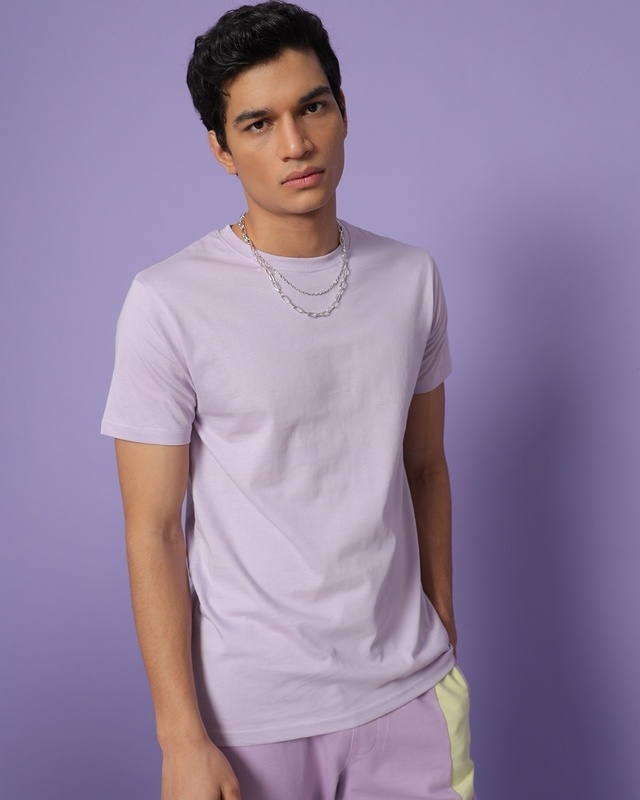 Shop Men's Lilac Feel Good Oversized T-shirt-Front