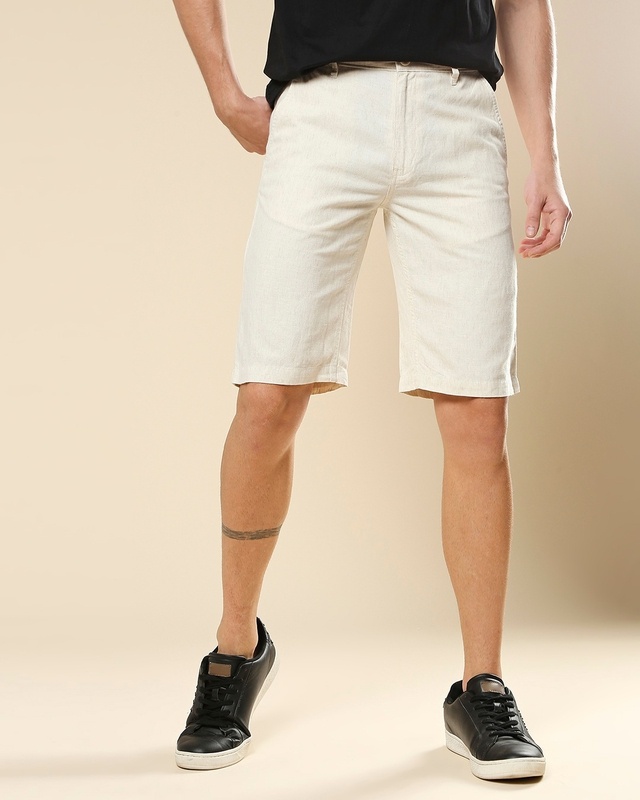 Shop Men's Linen Relaxed Shorts-Front