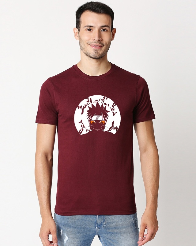 Shop Men's Maroon Sage Naruto Printed T-shirt-Front