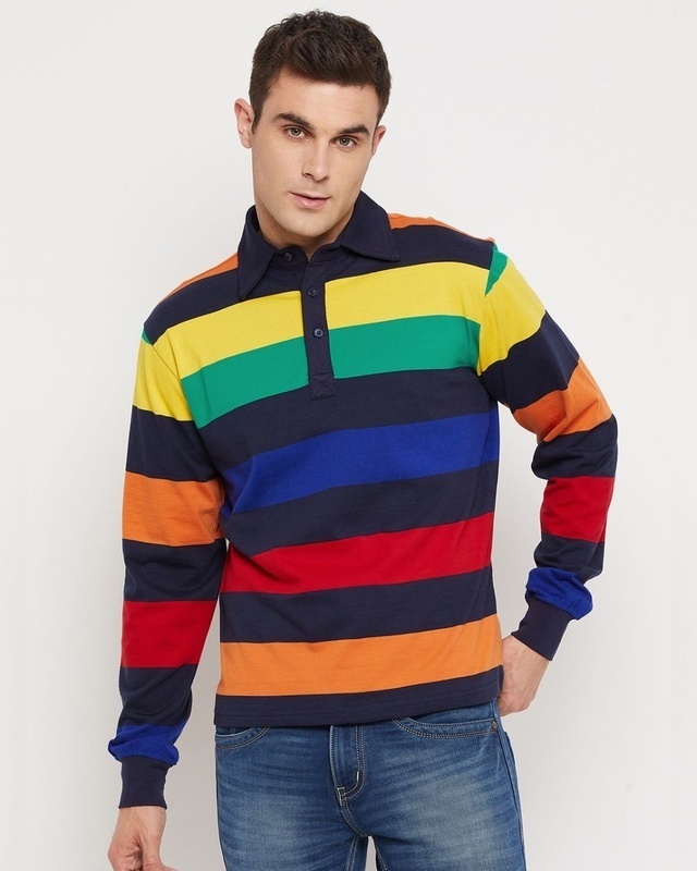 Shop Men's Multicolor Color Block T-shirt-Front