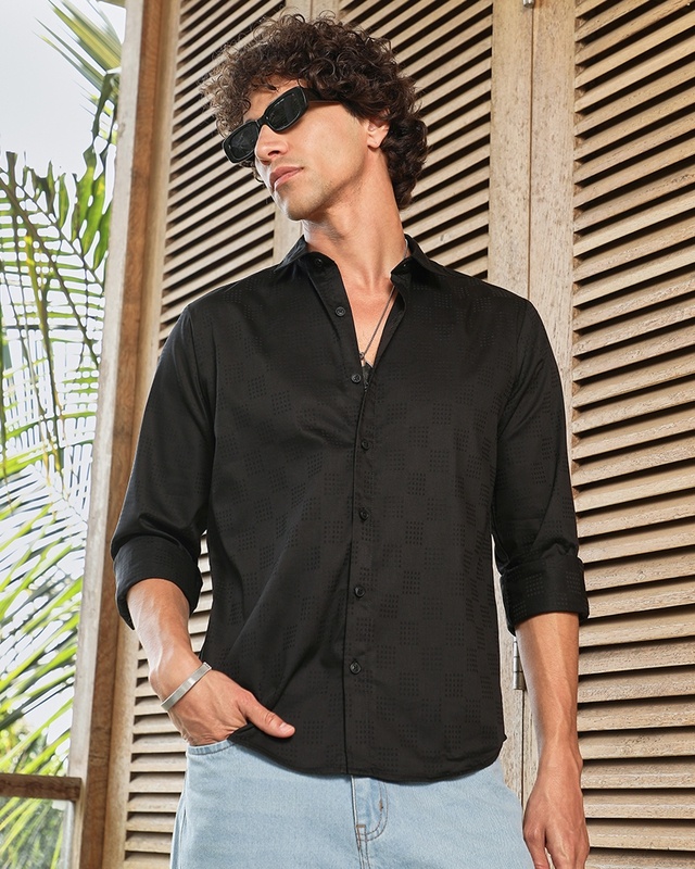 Shop Men's Obsidian Black Shirt-Front