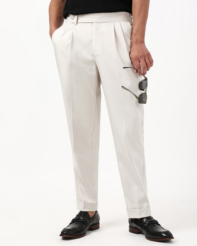Shop Men's Off White Gurkha Pants-Front
