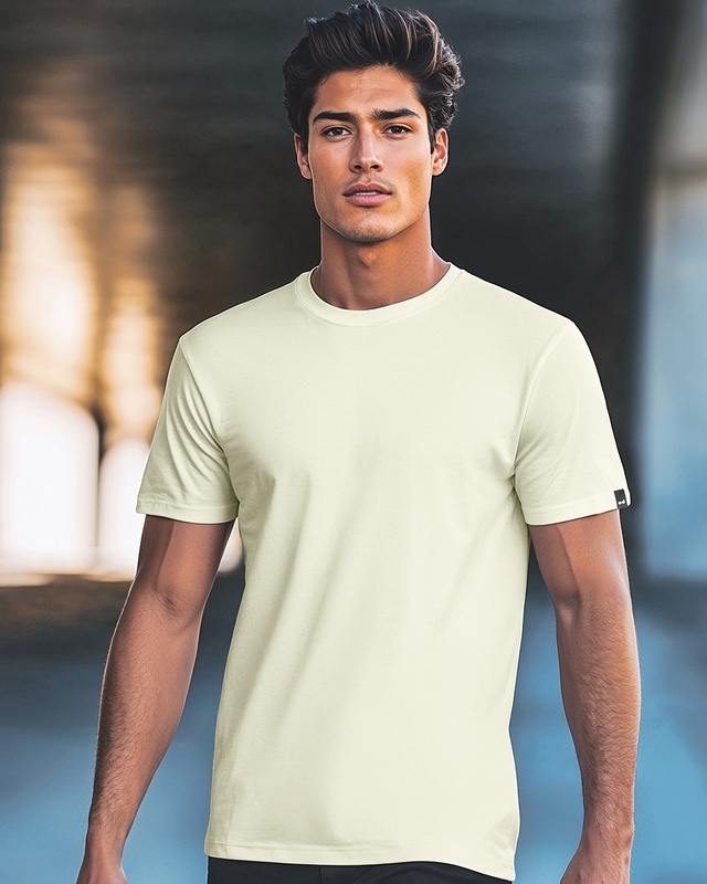 Shop Men's Off White T-shirt-Front