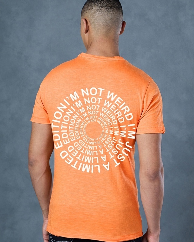 Shop Men's Orange Limited Edition Graphic Printed T-shirt-Front
