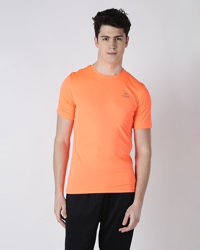 Shop Men's Orange Slim Fit T-shirt-Front