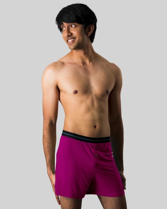 Shop Men's Pink Boxers-Front