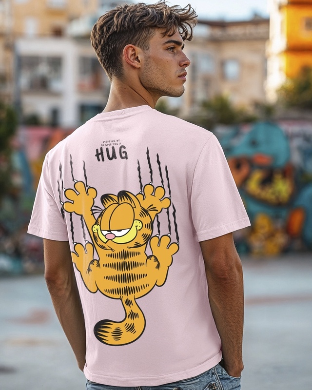 Shop Men's Pink Hug It Out Graphic Printed T-shirt-Front