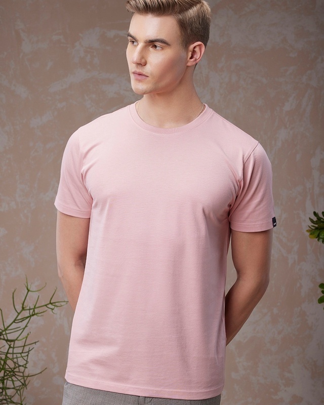 Shop Men's Pink T-shirt-Front