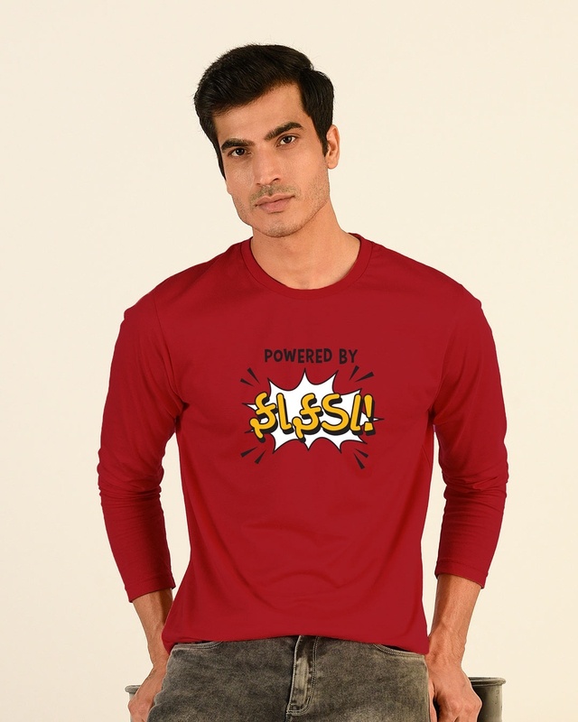 Shop Men's Powered by Fafda Full Sleeve T-shirt-Front