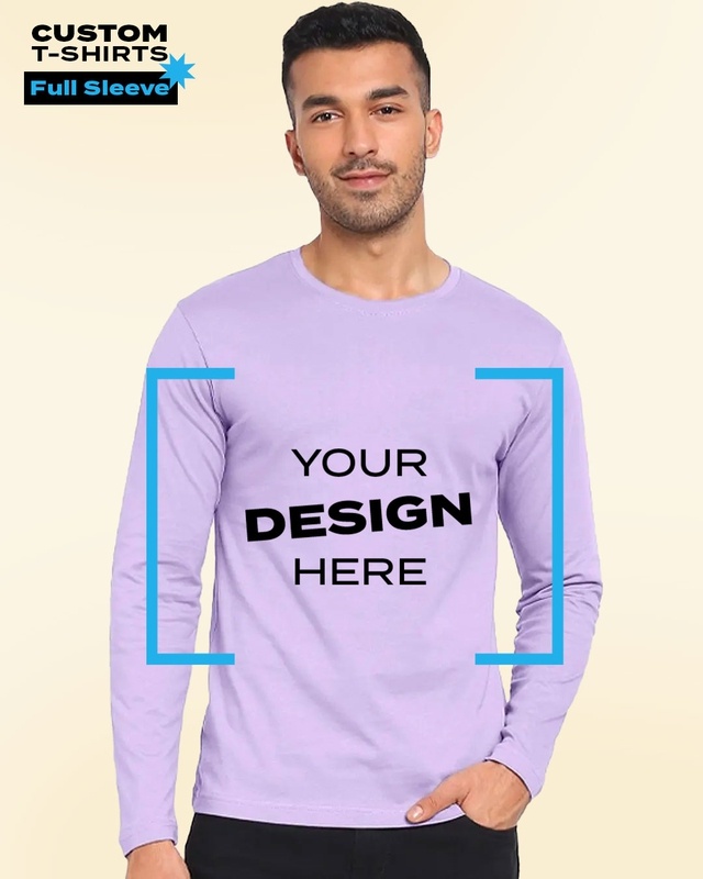 Shop Men's Purple Customizable T-shirt-Front