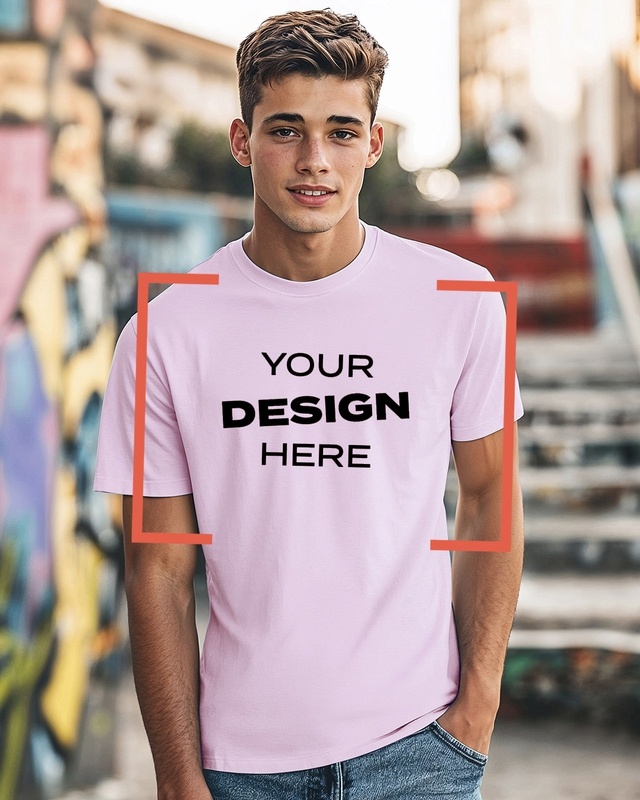 Shop Men's Purple Customizable T-shirt-Front