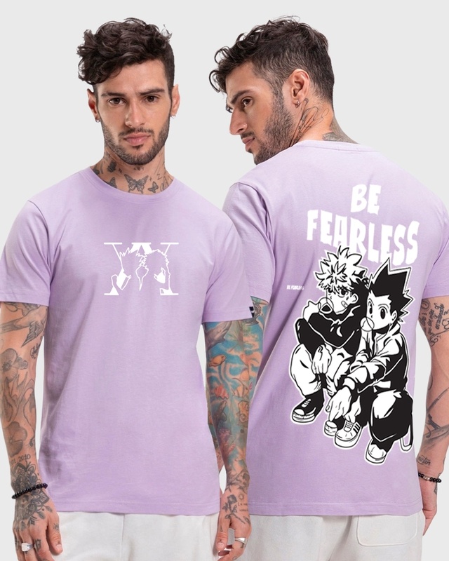 Shop Men's Purple Hunter X Hunter Graphic Printed T-shirt-Front