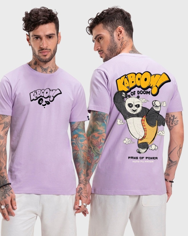 Shop Men's Purple Kaboom Graphic Printed T-shirt-Front
