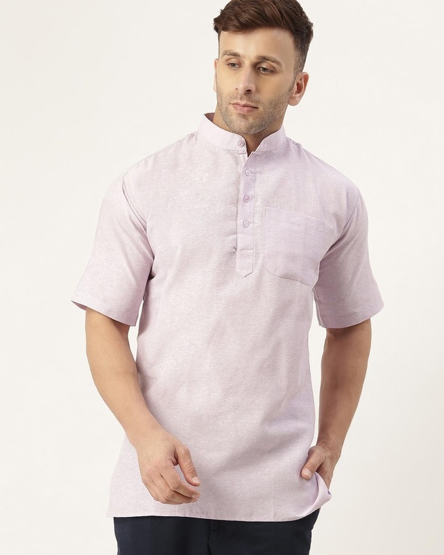 Shop Men's Purple Kurta-Front