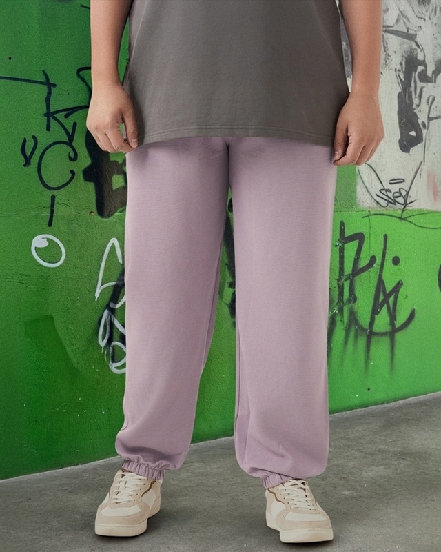 Shop Men's Purple Plus Size Textured Joggers-Front