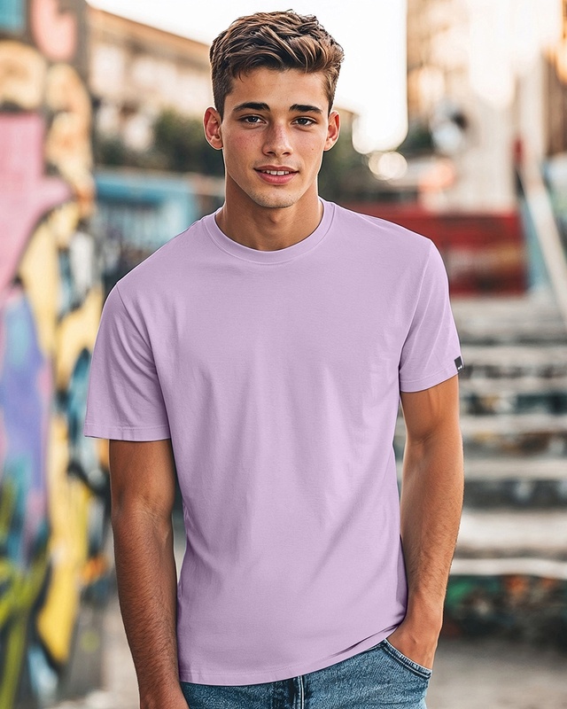 Shop Men's Purple T-shirt-Front