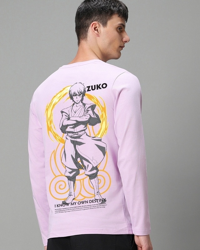 Shop Men's Purple Zuko Graphic Printed T-shirt-Front