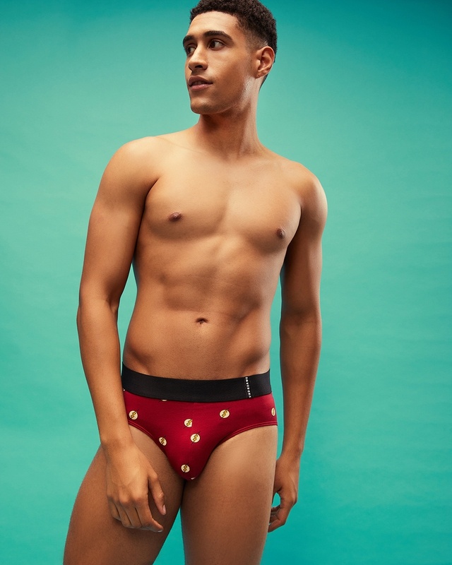 Shop Men's Red All Over Flash Printed Brief-Front