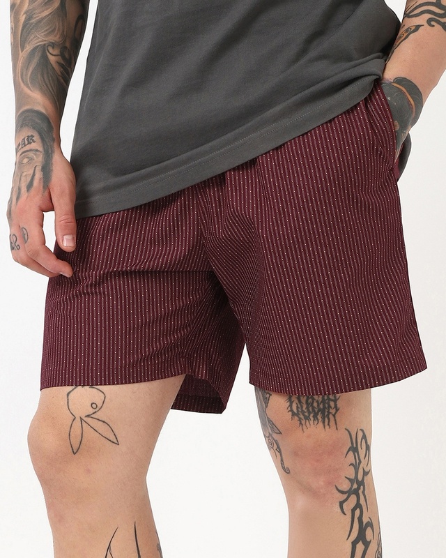 Shop Men's Red All Over Printed Boxers-Front