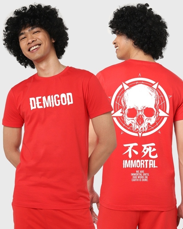 Shop Men's Red Immortal Graphic Printed T-shirt-Front