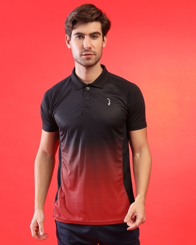 Shop Men's Red Ombre Regular Fit T-shirt-Front