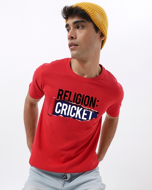 Shop Men's Red Religion Cricket T-shirt-Front