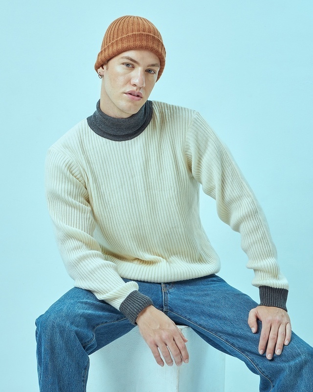 Shop Men's Gardenia Flatknit Sweater-Front