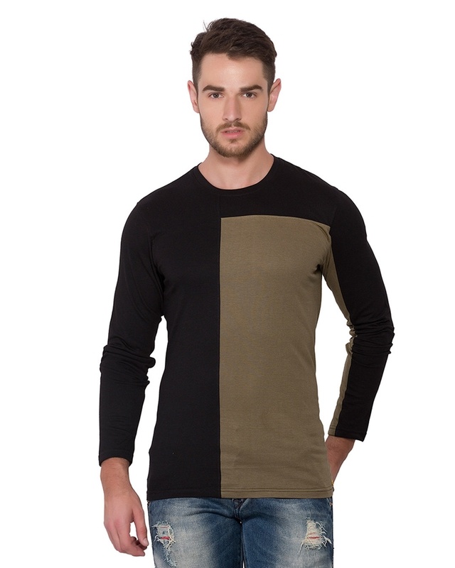 Shop Men's Round Neck Full Sleeve T-Shirt-Front