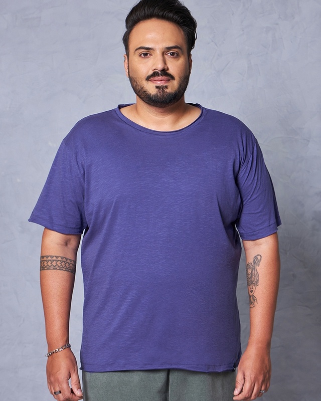 Shop Men's Skipper Blue Plus Size T-shirt-Front