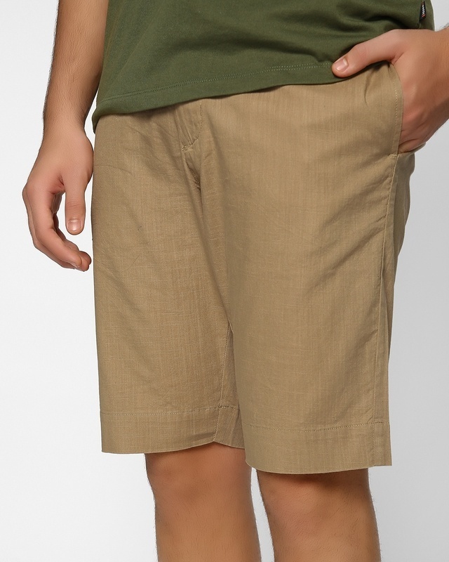 Shop Men's Beige Shorts-Front