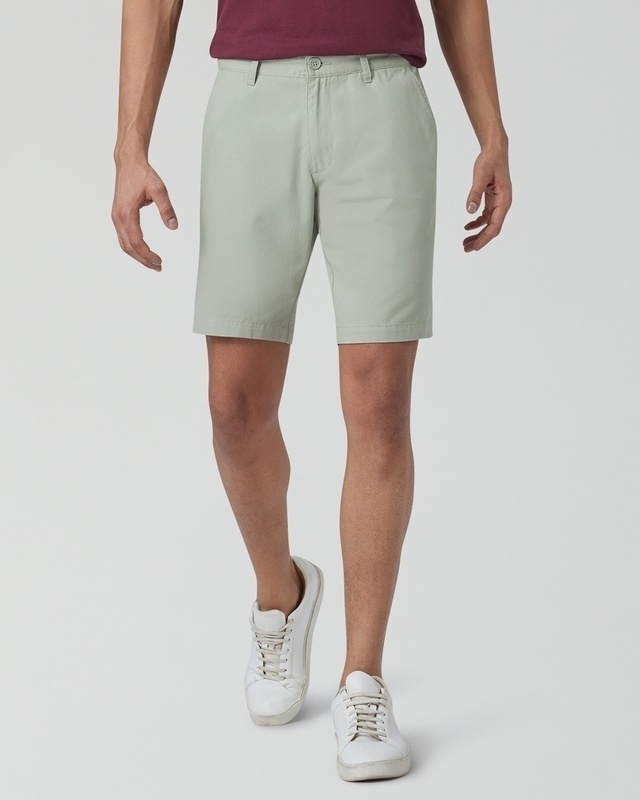 Shop Men's Tea Green Chino Shorts-Front