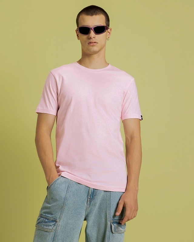 Shop Men's Pink T-shirt-Front