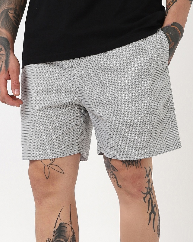 Shop Men's White All Over Printed Boxers-Front