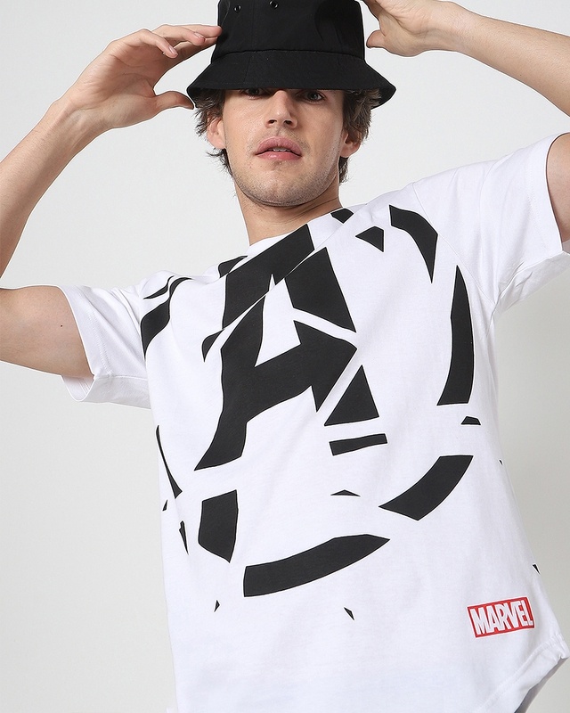 Shop Men's White Avengers Printed T-shirt-Front