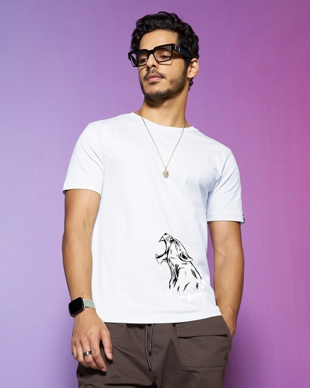 Shop Men's White Beast Mode (Sun Active) T-shirt-Front